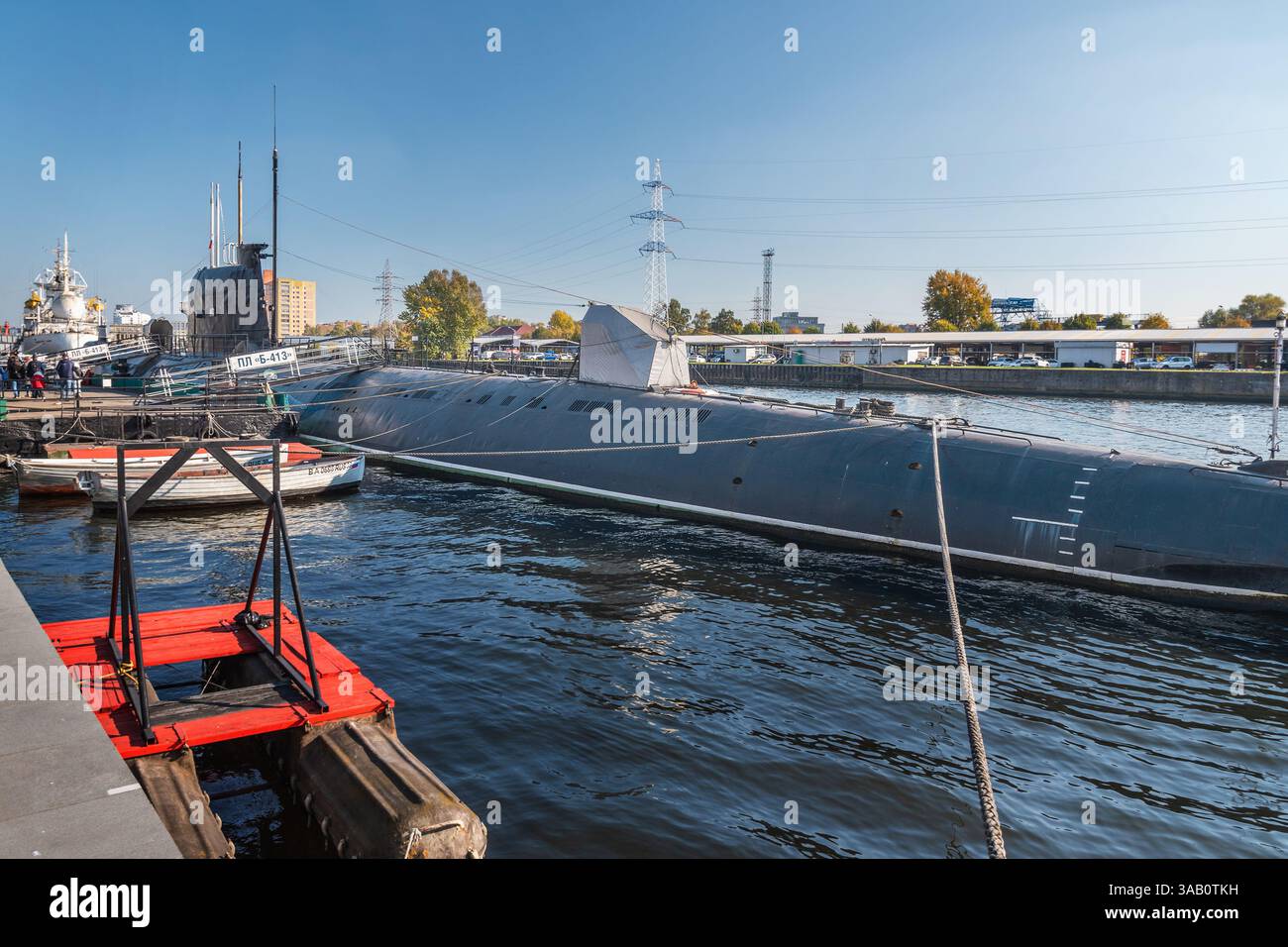 Kaliningrad, Russia - 10 ottobre 2021: Sottomarino B-413 nel territorio del Museo dell'Oceano Mondiale Foto Stock