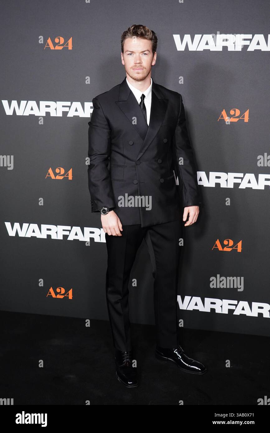 Will Poulter arriva per una proiezione speciale di Warfare, al Cinema nella centrale elettrica di Battersea Power Station, Londra. Data foto: Martedì 1 aprile 2025. Foto Stock