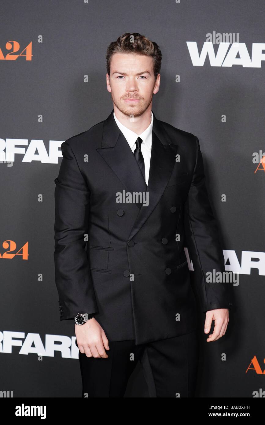 Will Poulter arriva per una proiezione speciale di Warfare, al Cinema nella centrale elettrica di Battersea Power Station, Londra. Data foto: Martedì 1 aprile 2025. Foto Stock