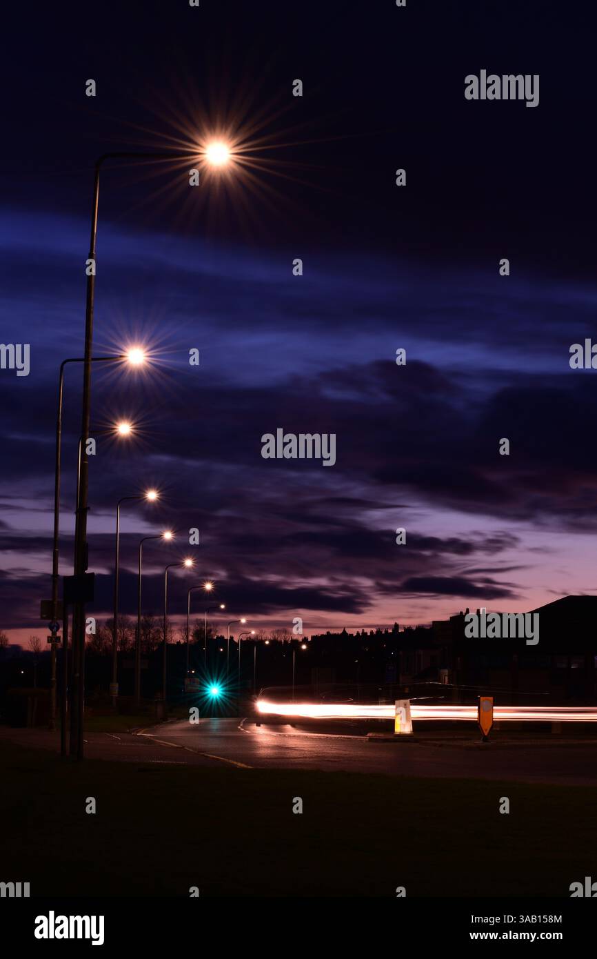 Tramonto sulla spiaggia Foto Stock