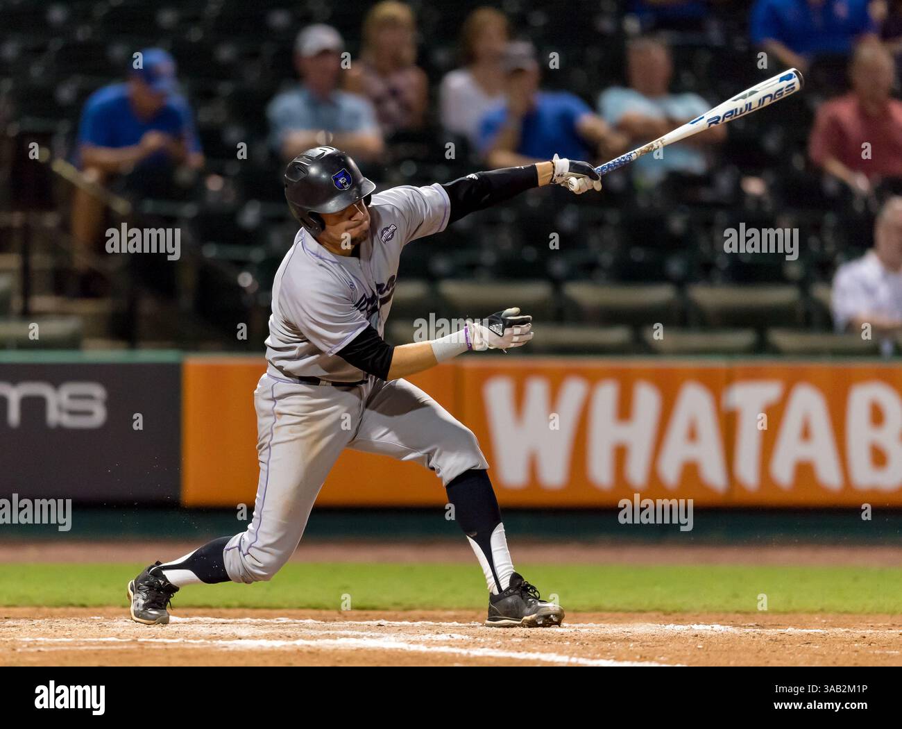 23 maggio 2018: L'interno dell'Arkansas centrale Rigo Aguilar (21) durante il Southland Conference Championships 2018. Partita 4: Houston Baptist University vs Central Arkansas al Constellation Field Sugar Land, Texas. Houston Baptist ha vinto in sette inning 14 - 4 (Credit Image: &Copy; Maria Lysaker/CSM via ZUMA Wire) Foto Stock
