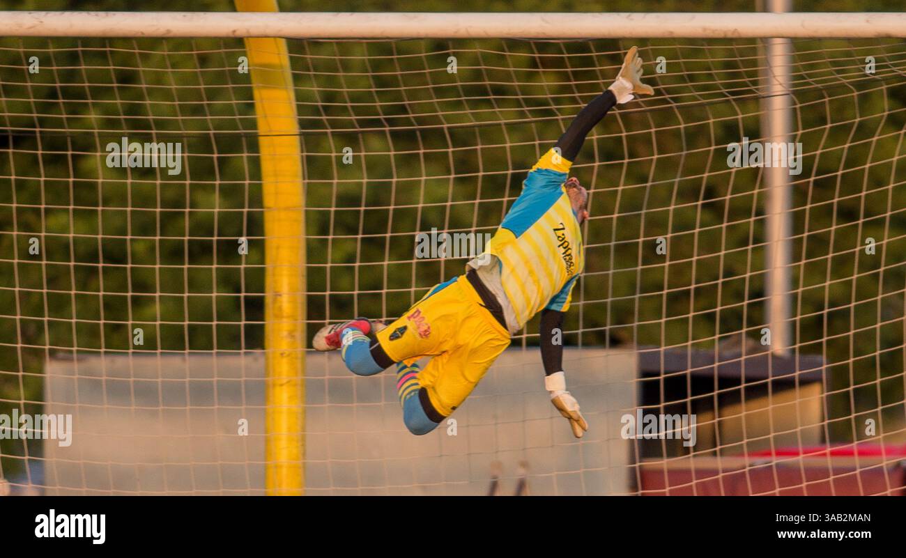 23 maggio 2018 - Downey, CA, USA - Downey, CA - mercoledì 23 maggio 2018: Il FC Golden State Force (PDL) ha sconfitto il Las Vegas Lights FC (USL) 2-1 durante un incontro del terzo turno della Lamar Hunt U.S. Open Cup 2018 all'Allen Layne Stadium. (Immagine di credito: © Michael Janosz/ISIPhotos via ZUMA Wire) Foto Stock
