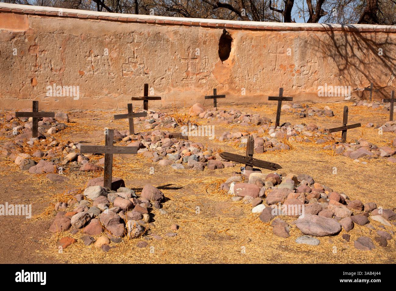 Cimitero, Tumacacori National Historical Park, Arizona Foto Stock