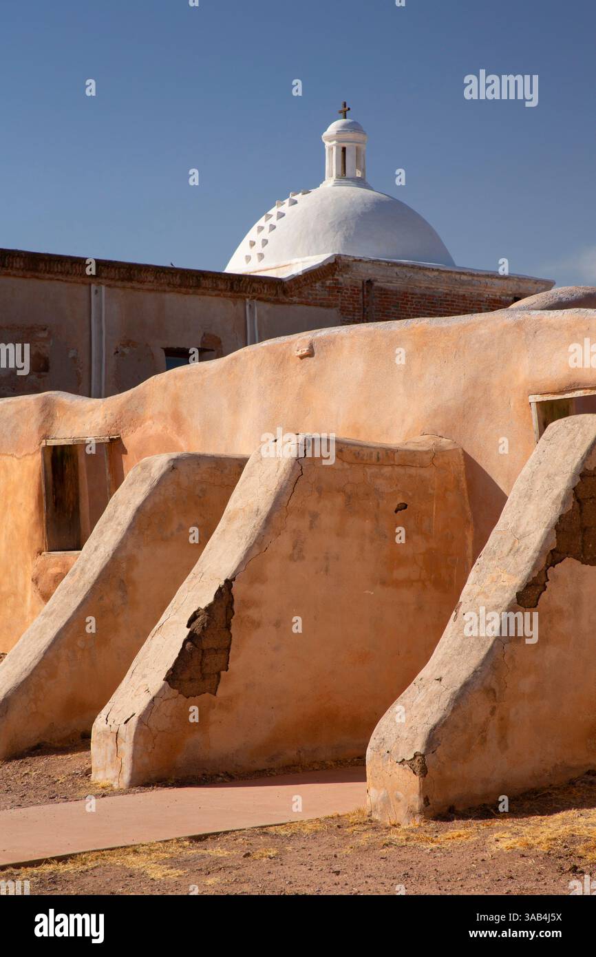 Convento, Tumacacori National Historical Park, Arizona Foto Stock