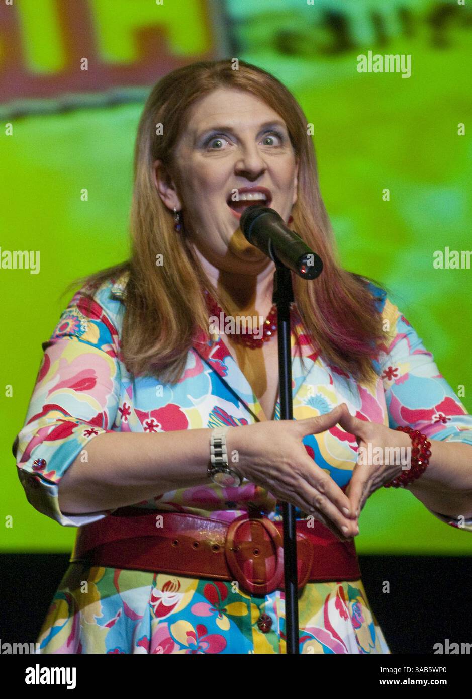 MIAMI - 24 GENNAIO: Lisa Lampanelli, soprannominata la "regina di Mean", si esibisce, a parte il South Beach Comedy Festival, al Fillmore di Miami Beach, Florida giovedì 22 gennaio 2009. Il festival prosegue per sabato 24 gennaio...persone: Lisa Lampanelli (immagine di credito: © SMG via ZUMA Wire) Foto Stock