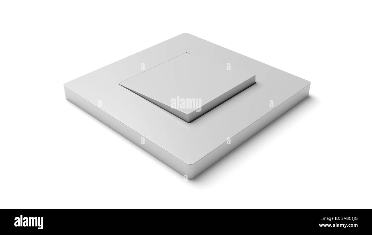 Interruttore luce isolato su sfondo bianco. illustrazione 3d. Foto Stock