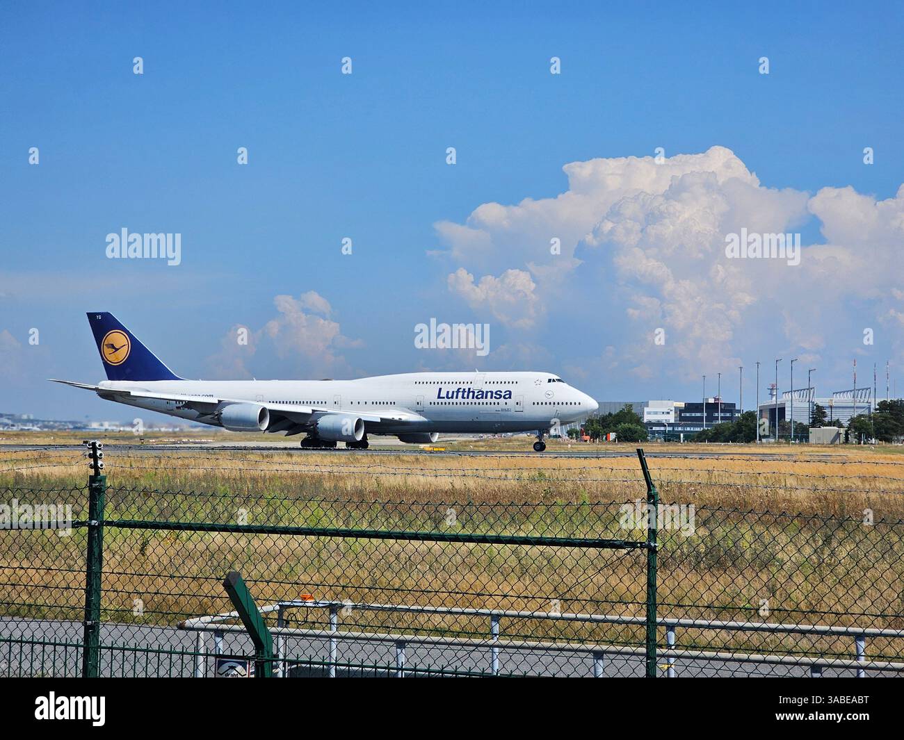 Francoforte, Assia, Germania - 13 agosto 2024: Aeroporto Lufthansa Boeing 747-830 D-ABYG fra Frankfurt Foto Stock