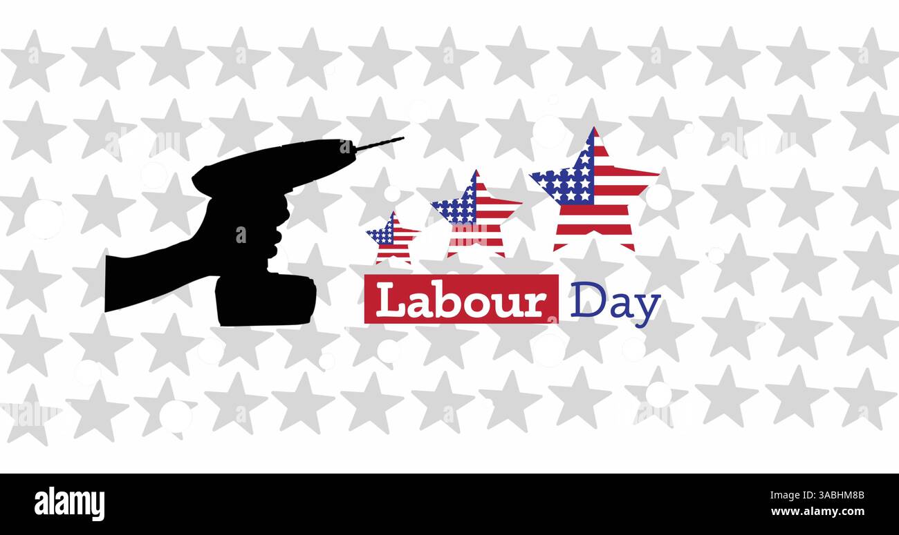 Immagine del testo del giorno lavorativo su stelle su sfondo bianco Foto Stock