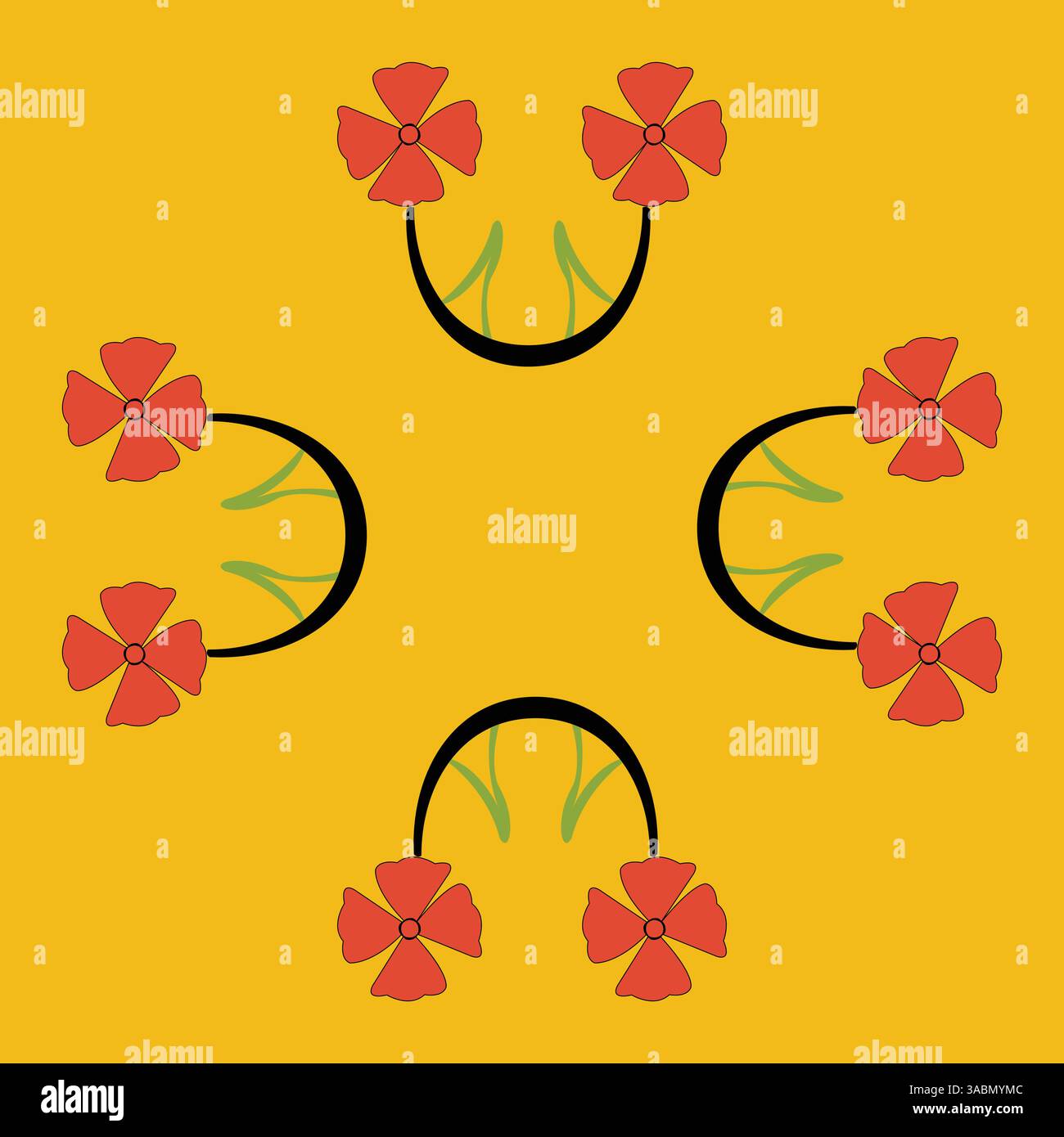 Ornamenti floreali sfondo astratto Illustrazione Vettoriale