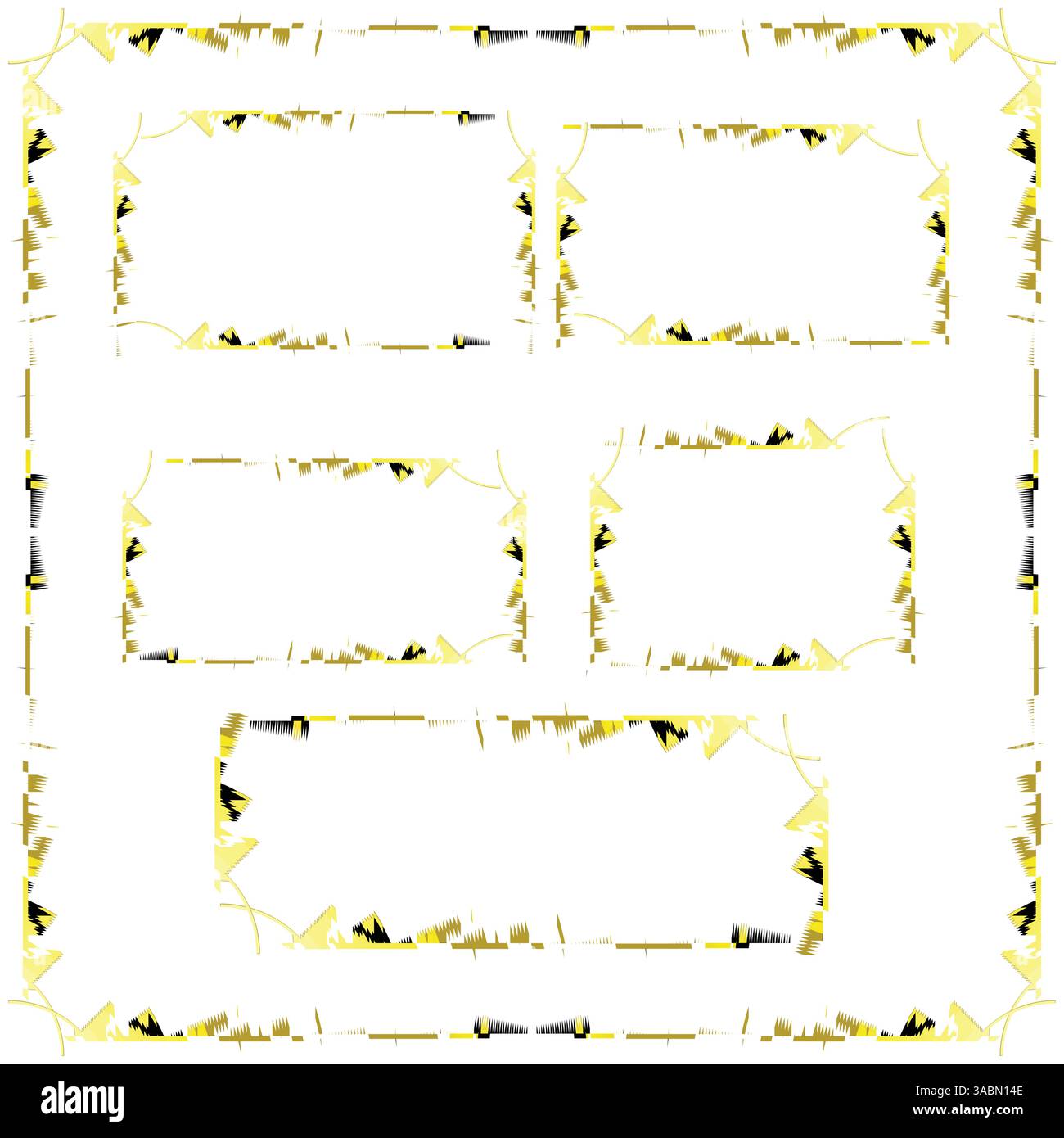 bordo astratto per la dimensione dell'etichetta Illustrazione Vettoriale