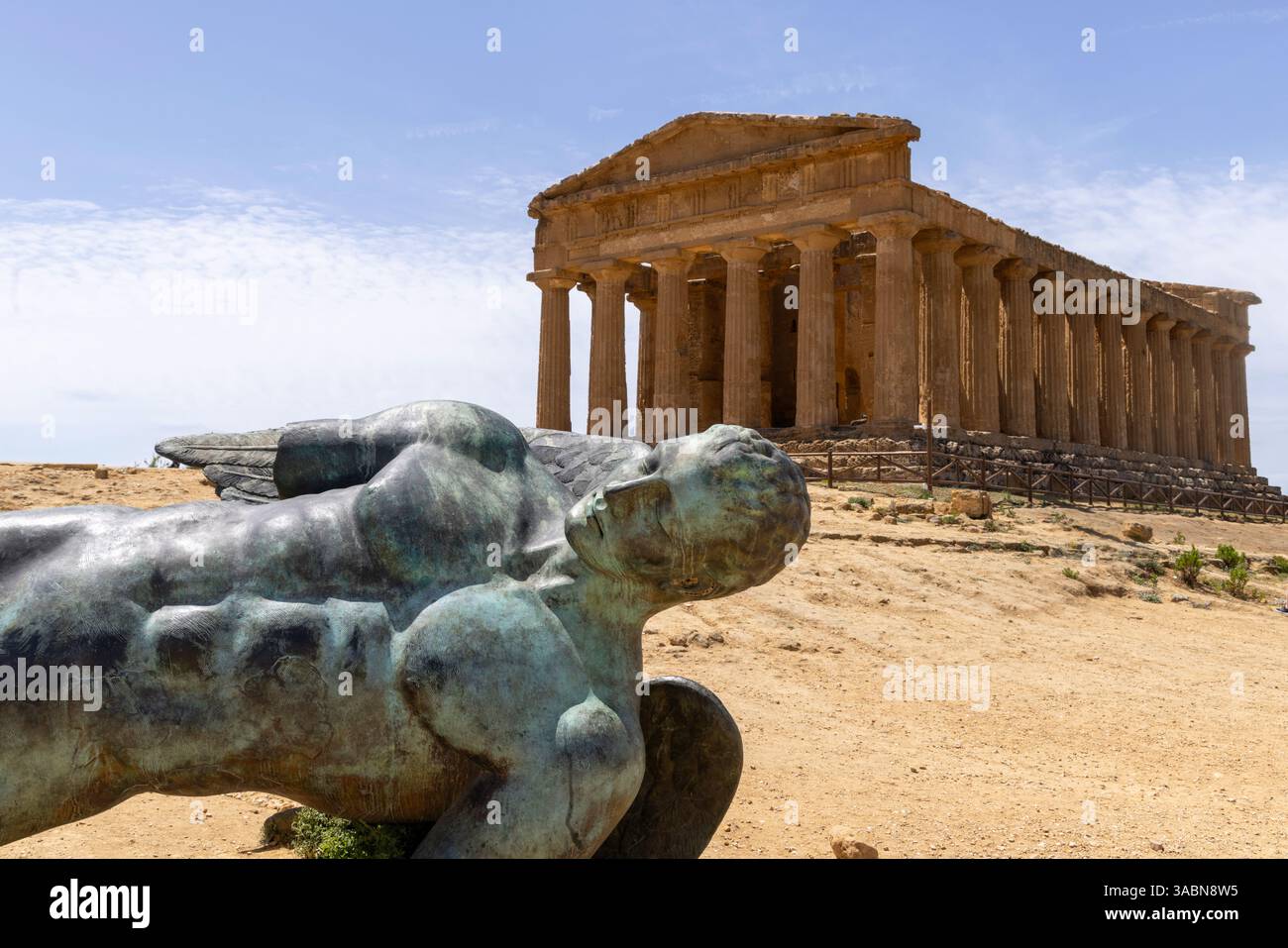 Statua del tempio di Agrigento Foto Stock