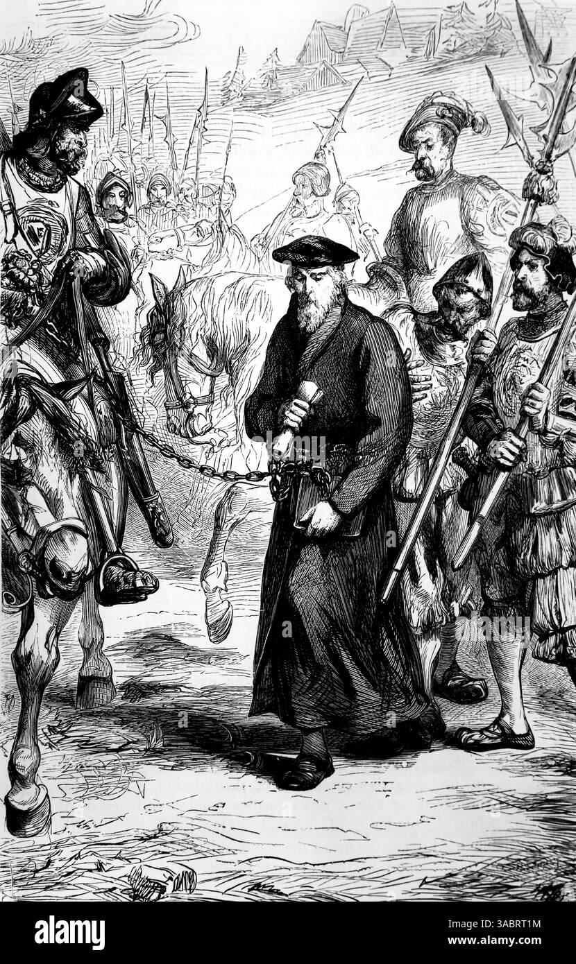 Girolamo di Praga a 1379-1416 un filosofo scolastico ceco e teologo uno dei primi riformatori della Chiesa che all'arresto aveva una catena fissata a h Foto Stock