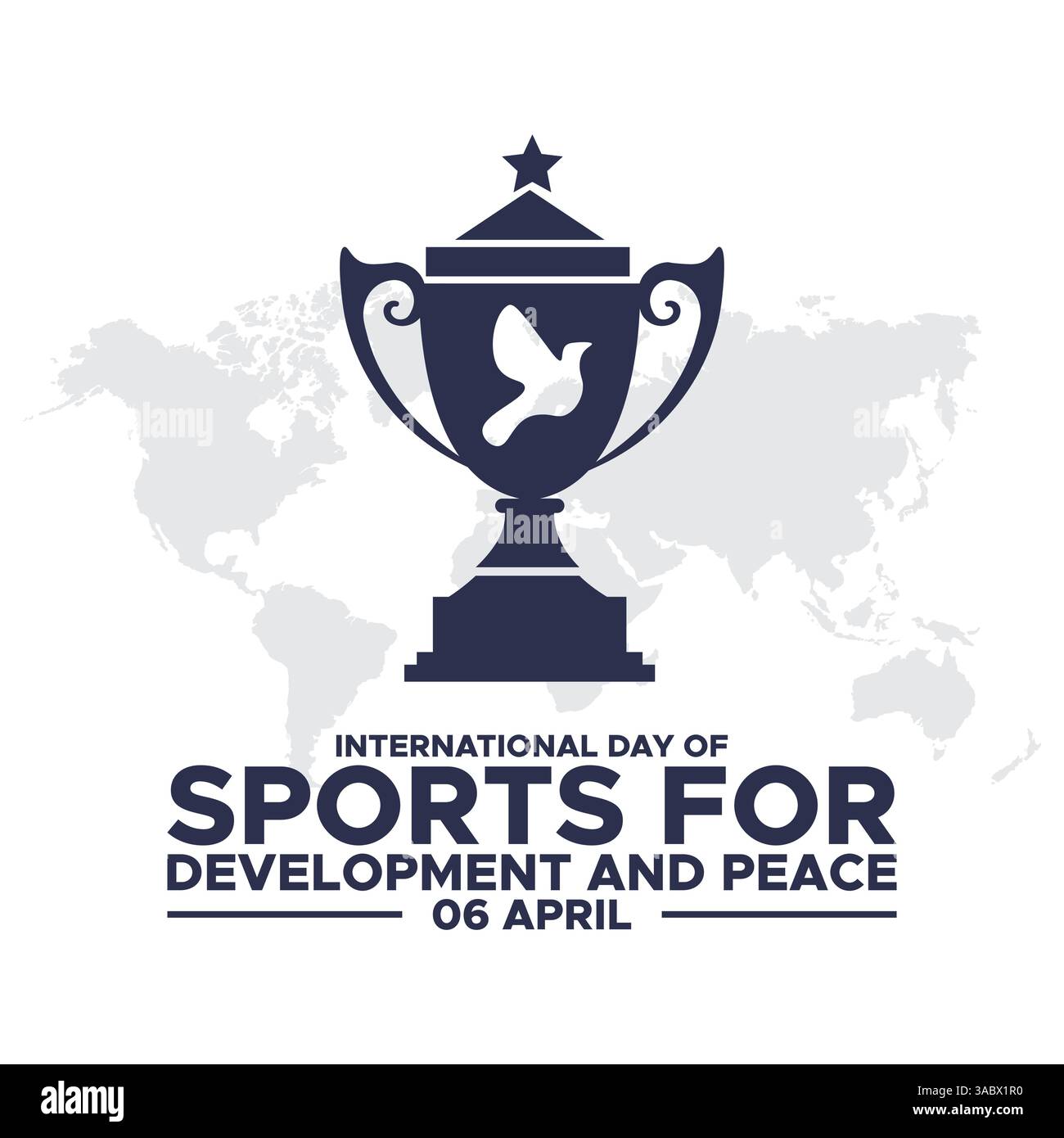 Giornata Internazionale dello Sport per lo sviluppo e la Pace. Day of Sport for Development e Peace Vector Illustration. Adatto per il poster dei biglietti d'auguri e. Illustrazione Vettoriale