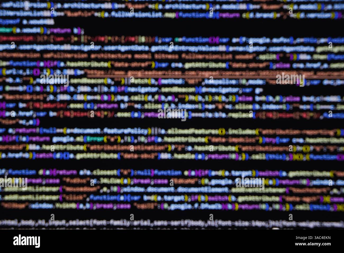 Schermata di programmazione della codifica, schermata di codifica dello sviluppatore Web Foto Stock