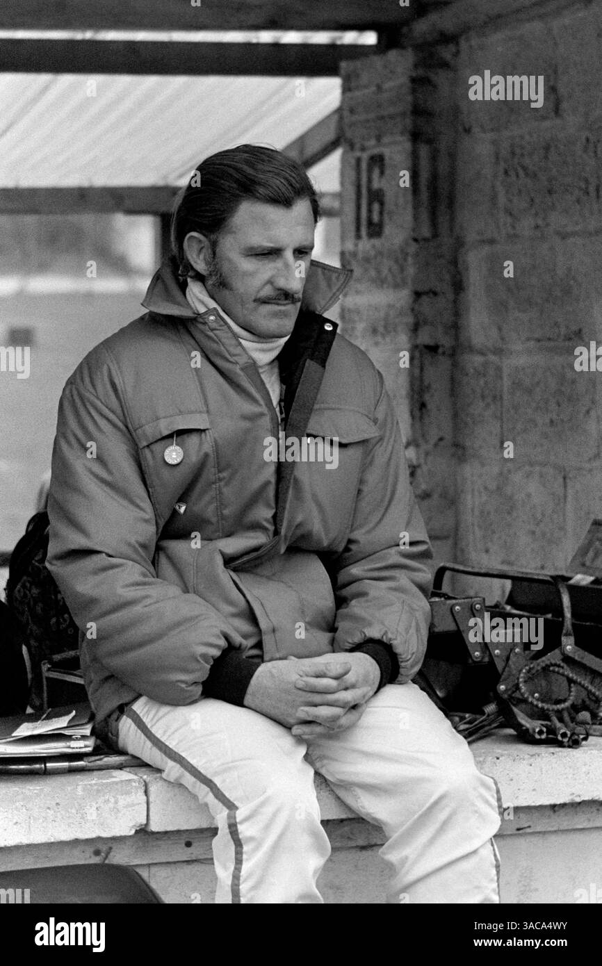 Graham Hill alla Daily mail Race of Champions 1970 a Brands Hatch. Foto Stock