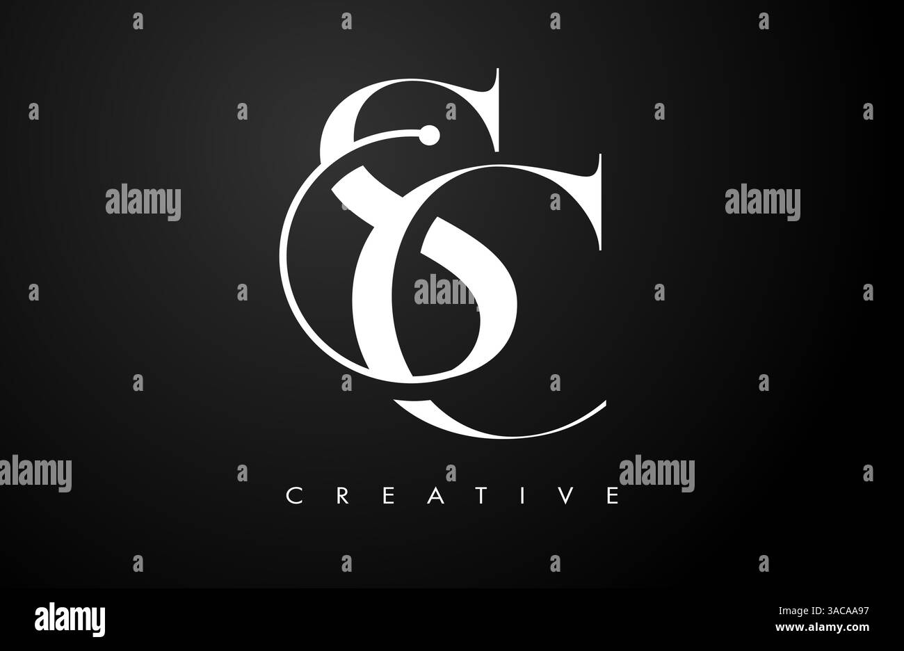 Design del logo della lettera SC Serif. Illustrazione elegante del simbolo concettuale delle lettere dell'alfabeto vettoriale sc Illustrazione Vettoriale