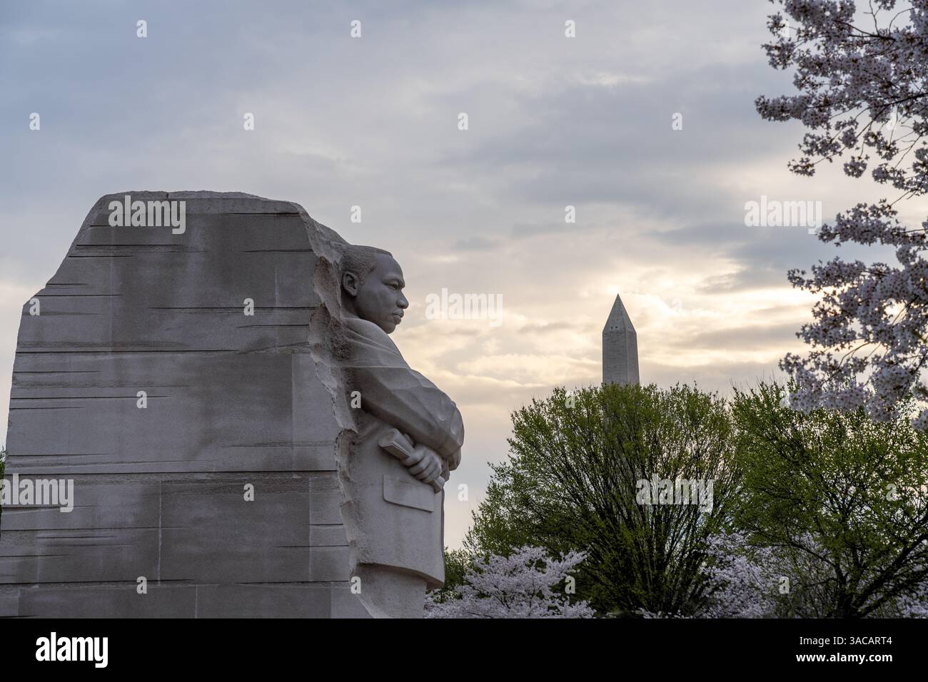 Martin Luther King Memorial a Washington D.C. presso il bacino delle maree Foto Stock