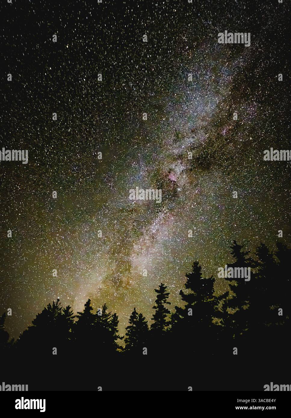 Via Lattea dal Parco Nazionale dell'Acadia nel Maine Foto Stock