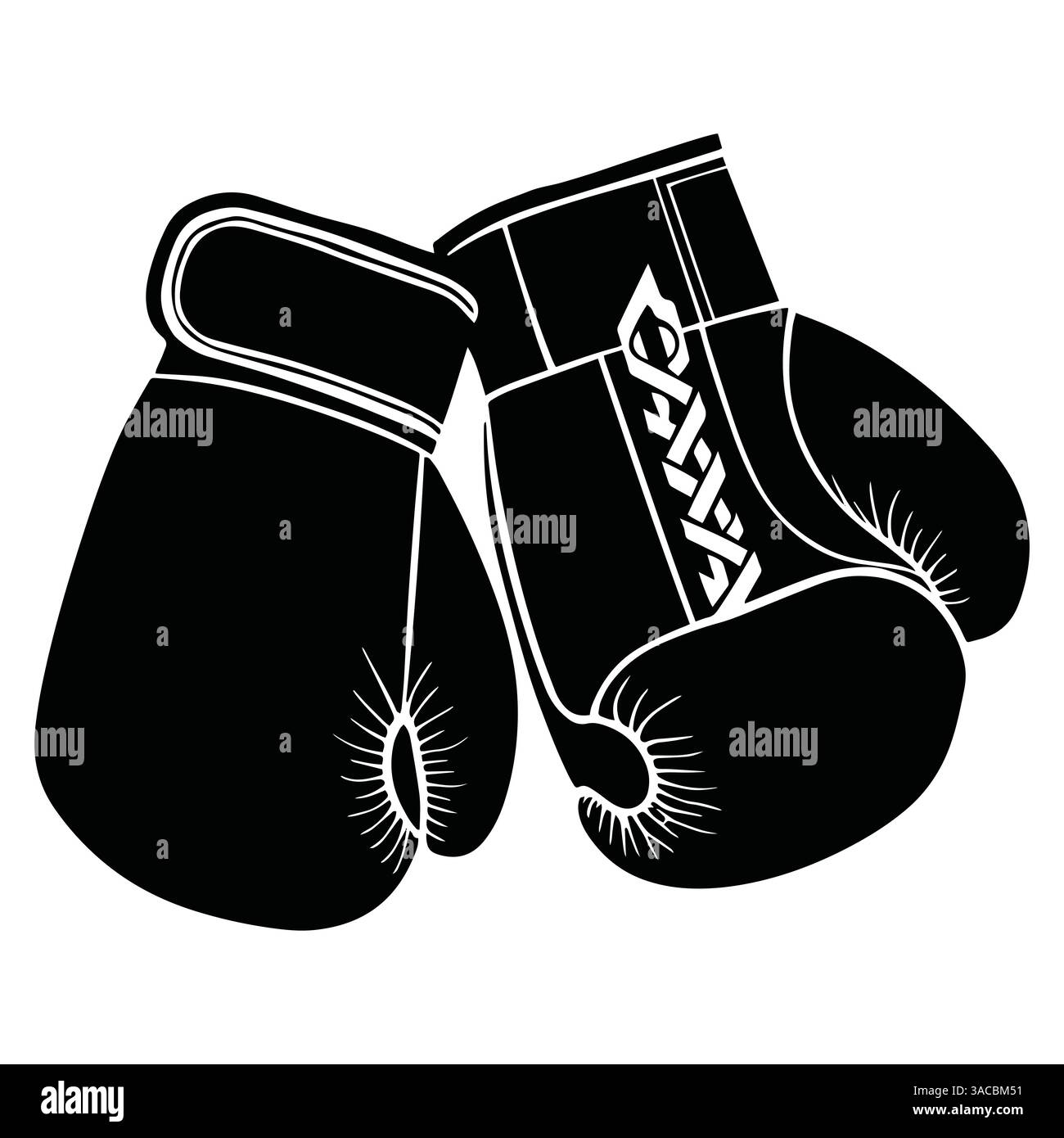 una silhouette da pugile su sfondo bianco. Design sportivo dinamico per temi di fitness, allenamento e competizione. Illustrazione Vettoriale