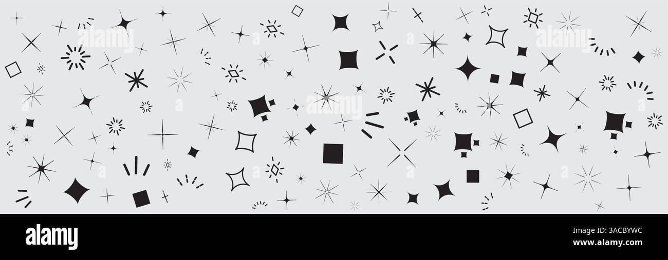 Modello astratto di forma a stella e fiocco di neve su sfondo bianco. Illustrazione Vettoriale