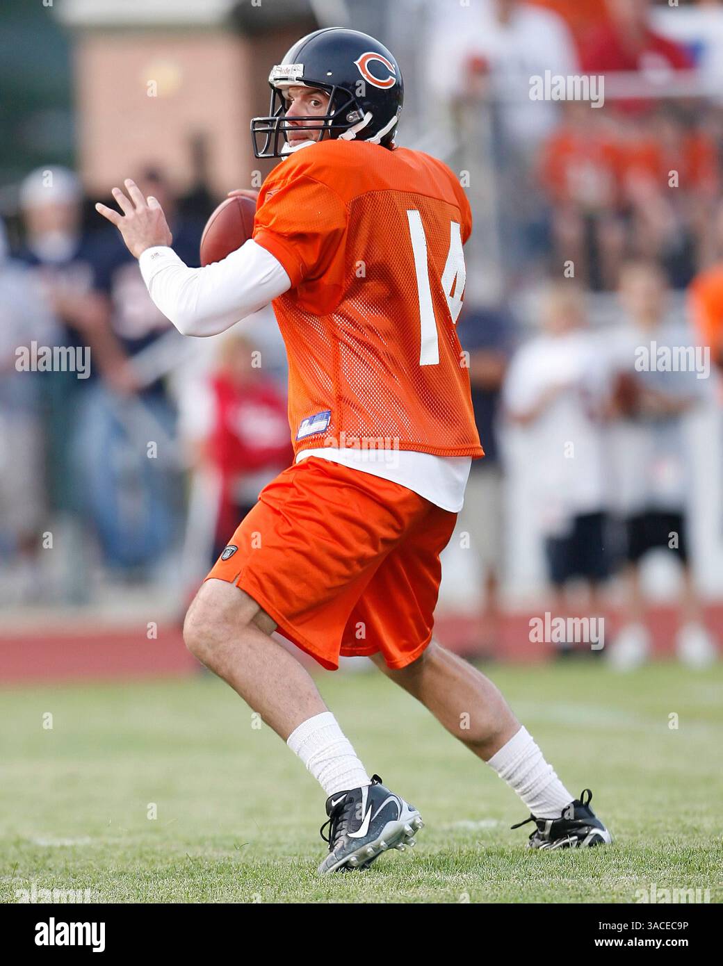 28 luglio 2007 - Bourbonnais, il..Backup quarterback, Brian Griese, partecipa a esercitazioni presso il Ward Field, situato nel campus della Olivet Nazarene University...Warren Wimmer / CSM (Credit Image: © PHOTOGRAPHER/Cal Sport Media) Foto Stock