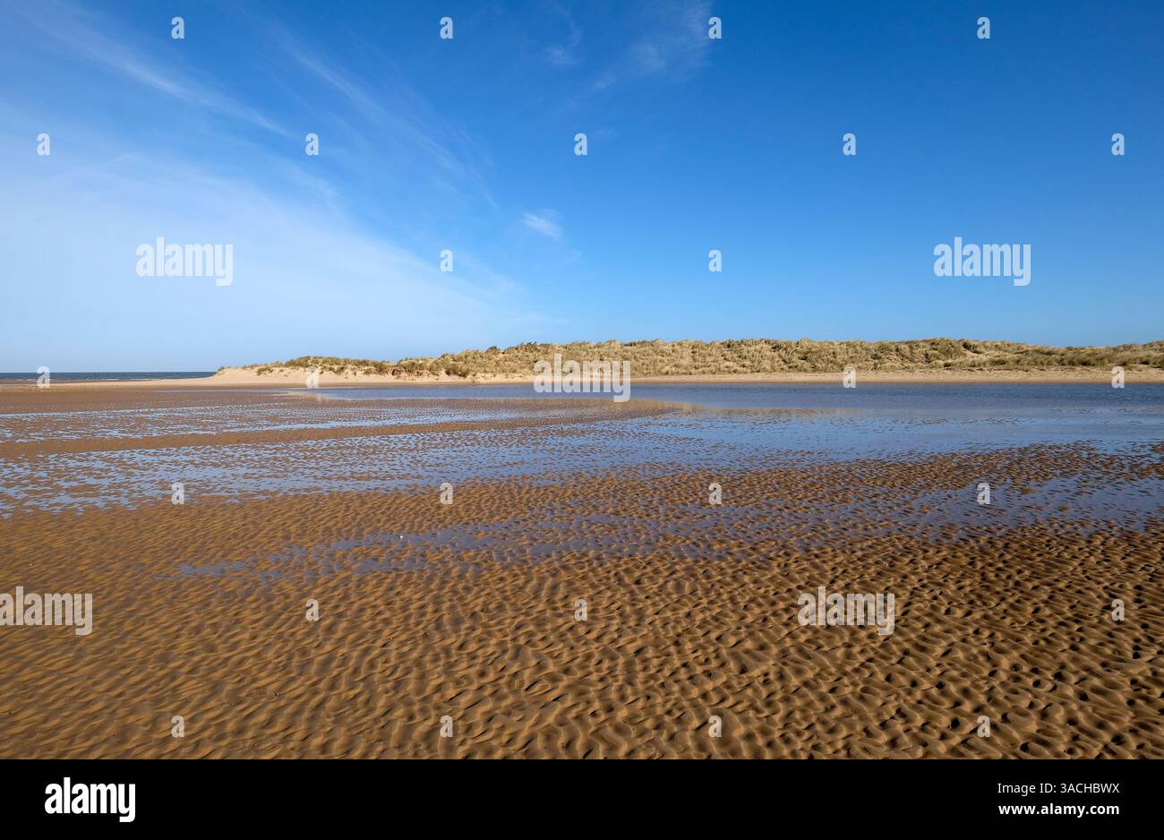 Holkham beach, a nord di Norfolk, Inghilterra Foto Stock