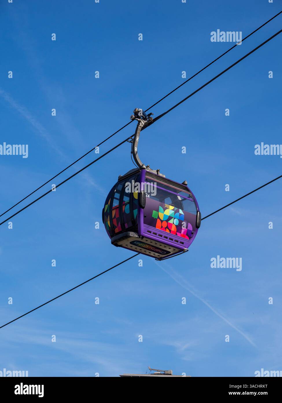 IFS Cloud Royal Docks, funivia Londra, Docklands, Londra, Inghilterra, REGNO UNITO, REGNO UNITO. Foto Stock