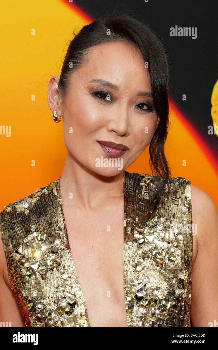 Li Jun li bei der Premiere des Kinofilms 'Sinners / Blood & Sinners' in AMC Lincoln Square. New York, 03.04.2025 Foto Stock