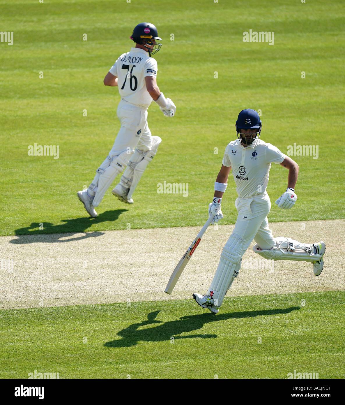 Ryan Higgins del Middlesex il primo giorno del Rothesay County Championship match al Lord's Cricket Ground, Londra. Data foto: Venerdì 4 aprile 2025. Foto Stock
