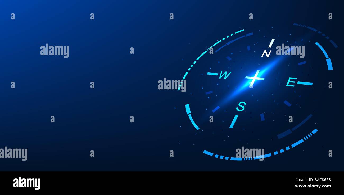 Compass in senso aziendale è una visione che aiuta l'organizzazione a raggiungere gli obiettivi prefissati, i valori aziendali, la strategia aziendale, gli obiettivi, in modo che il Illustrazione Vettoriale
