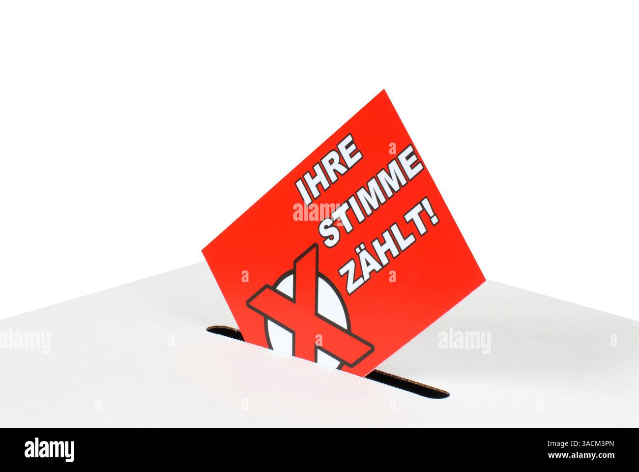 Il vostro voto conta - andate a votare Foto Stock