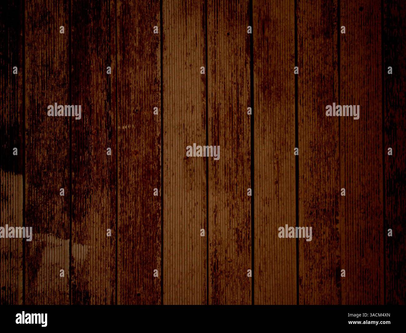 Sfondo rustico: Vecchie tavole di legno di colore marrone scuro Foto Stock