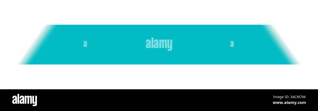 Striscia blu con spazio di testo e bordo morbido di punti Foto Stock