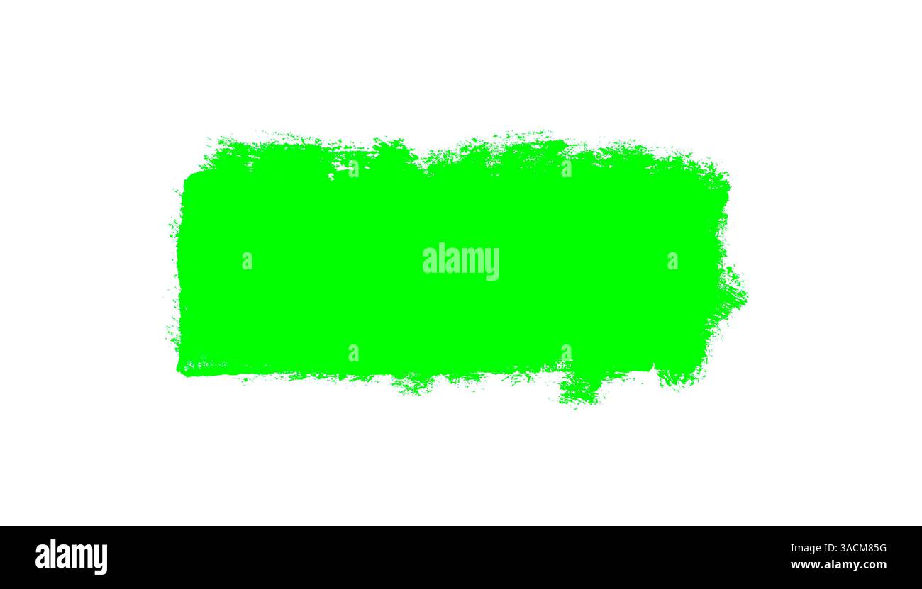 Texture grunge verde dipinta a mano isolata come strisce o marcatore di sfondo con spazio di testo Foto Stock