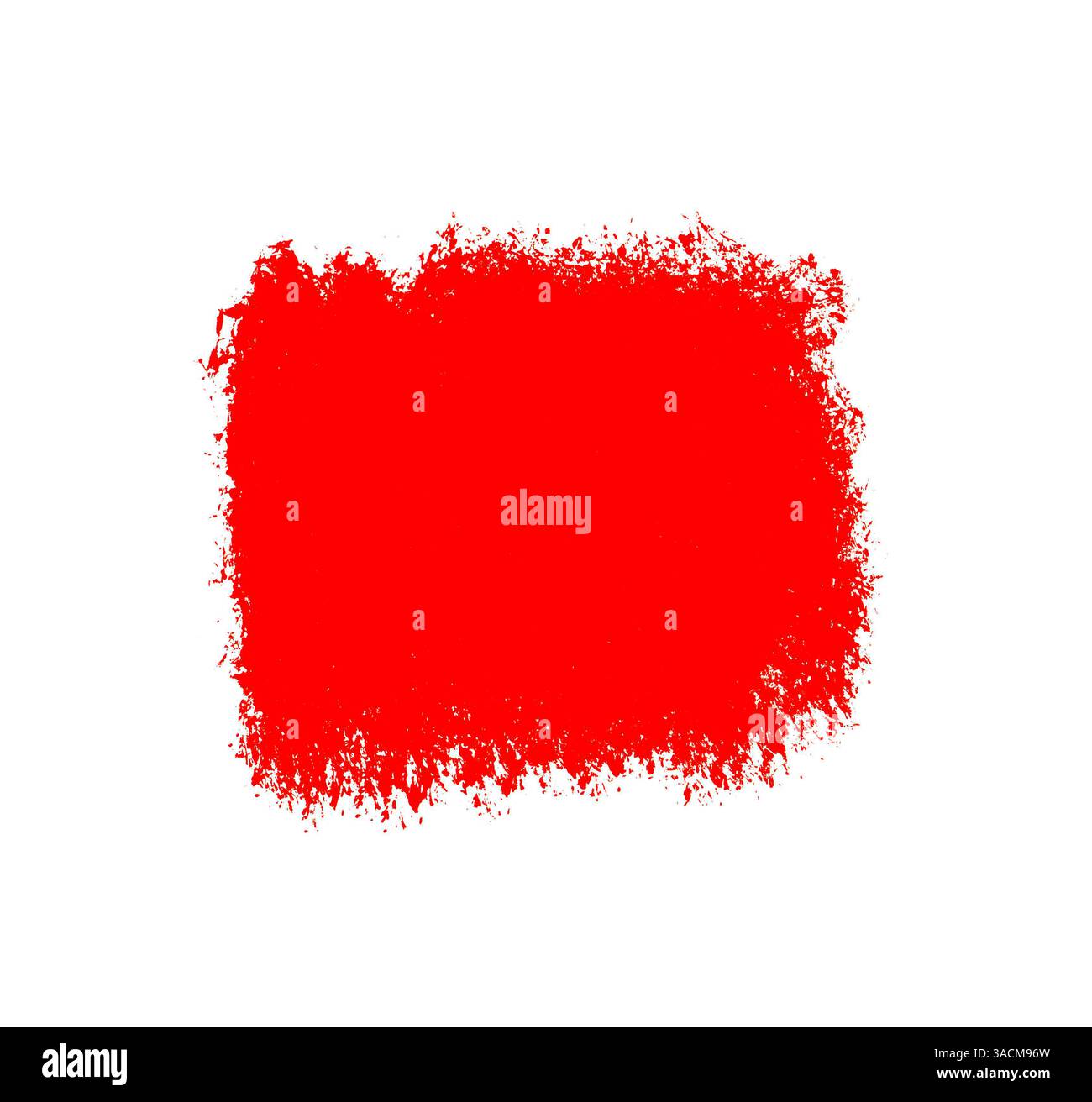 Area di colore rosso come sfondo - dipinto in modo disordinato con un pennello Foto Stock