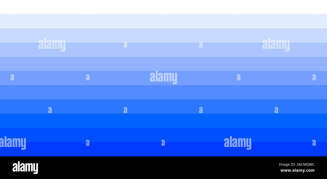 Striscione su sfondo blu con una sfumatura di colore delicata di strisce dal bianco al blu chiaro, turchese, dal blu scuro al verde Foto Stock