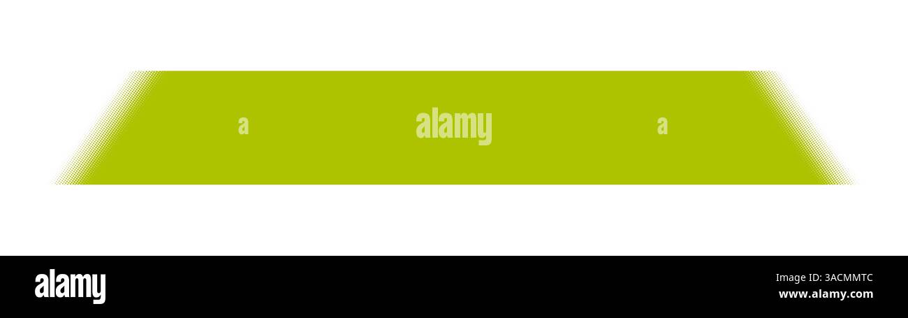 Striscia verde con spazio di testo e bordo morbido di punti Foto Stock