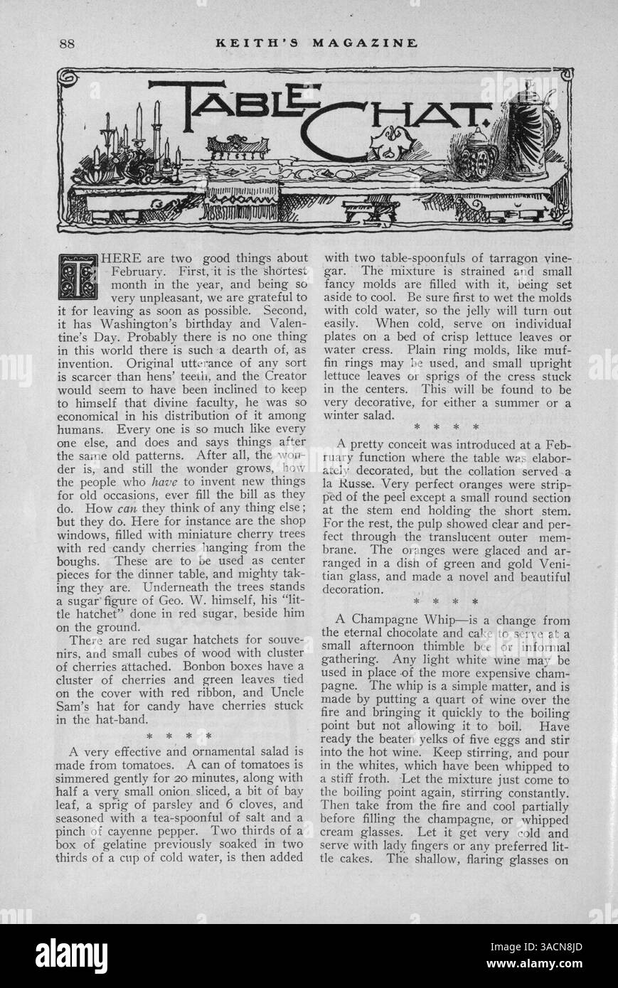 Keith's Magazine, dal 1904, include progetti di abitazioni, planimetrie e costi di costruzione. Presenta anche articoli su edifici per la casa, decorazioni di interni e design paesaggistico, con pubblicità per materiali da costruzione e arredi. La rivista presenta disegni per case, chiese e scuole. Nel vol. 11 No. 4 mancano le pagine 209, 210, 215 e 216. Foto Stock
