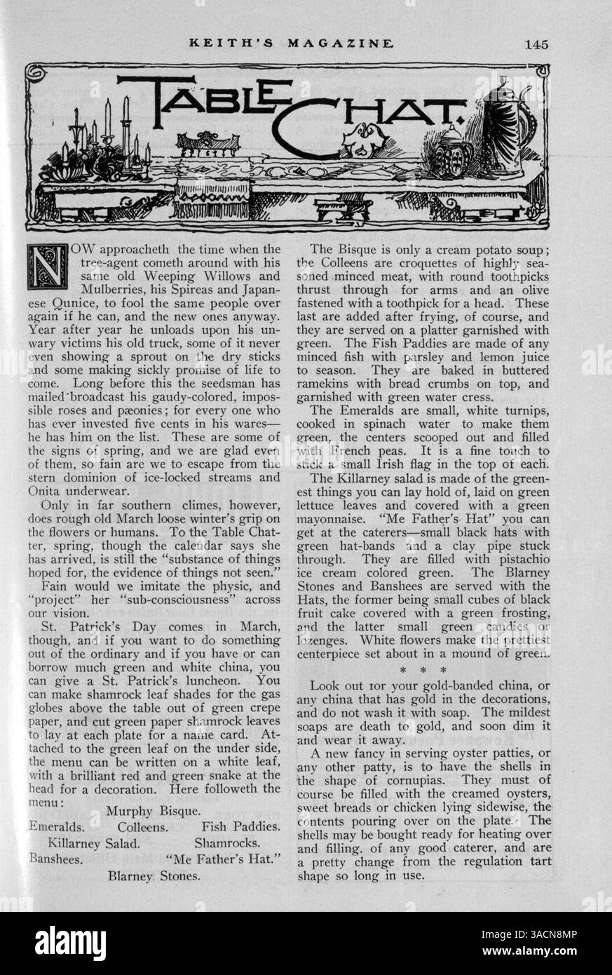 Keith's Magazine, fondato nel 1904 da Walter J. Keith, offre una vasta gamma di progetti per case, scuole e chiese. La rivista copre la progettazione architettonica, i costi di costruzione e include planimetrie, fotografie e illustrazioni. Gli articoli esplorano l'arredamento degli interni, l'architettura paesaggistica e i materiali da costruzione. Alcuni problemi presentano pagine mancanti, tra cui il Vol. 11 No. 4, che manca di pagine 209-216. Foto Stock
