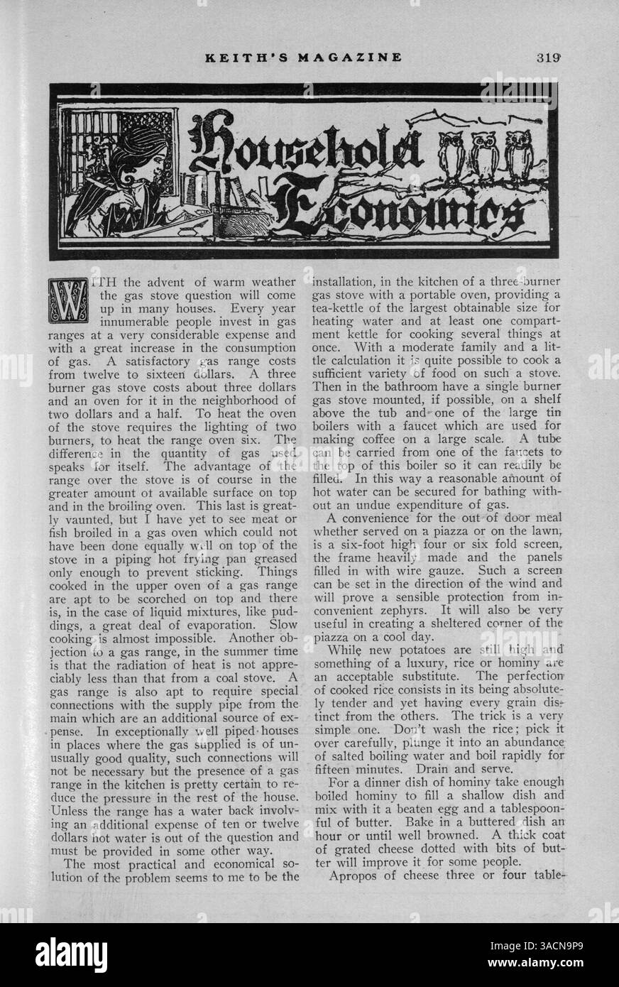 Keith's Magazine, fondata nel 1904, presenta progetti di abitazioni, planimetrie e costi di costruzione. Include articoli su edifici domestici, arredi interni e giardini. La rivista espone pubblicità per prodotti per l'edilizia e per l'arredamento. Alcune edizioni offrono progetti per chiese, scuole e altri edifici pubblici. Pagine mancanti nel vol. 11 No. 4. Foto Stock