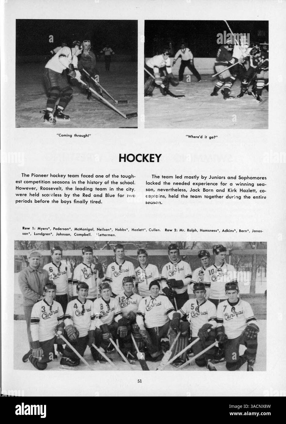 L'annuario Centralian del 1956 documenta gli eventi accademici ed extracurriculari della Central High, con un focus sui contributi degli studenti afroamericani all'atletica, ai club e all'ambiente scolastico generale. Foto Stock