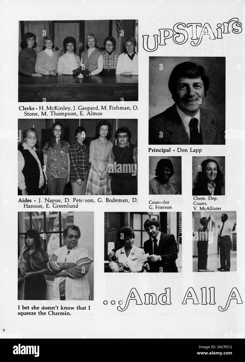 Il Folwell Falcon Annual del 1982 racconta i momenti salienti di Folwell Jr. High, documentando gli studenti, gli insegnanti, l'atletica, i club e altri eventi scolastici del 1981-1982. Foto Stock