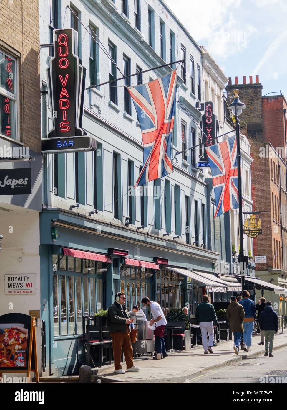 L'iconico ristorante quo Vadis in Dean Street a Soho, Londra, Regno Unito Foto Stock