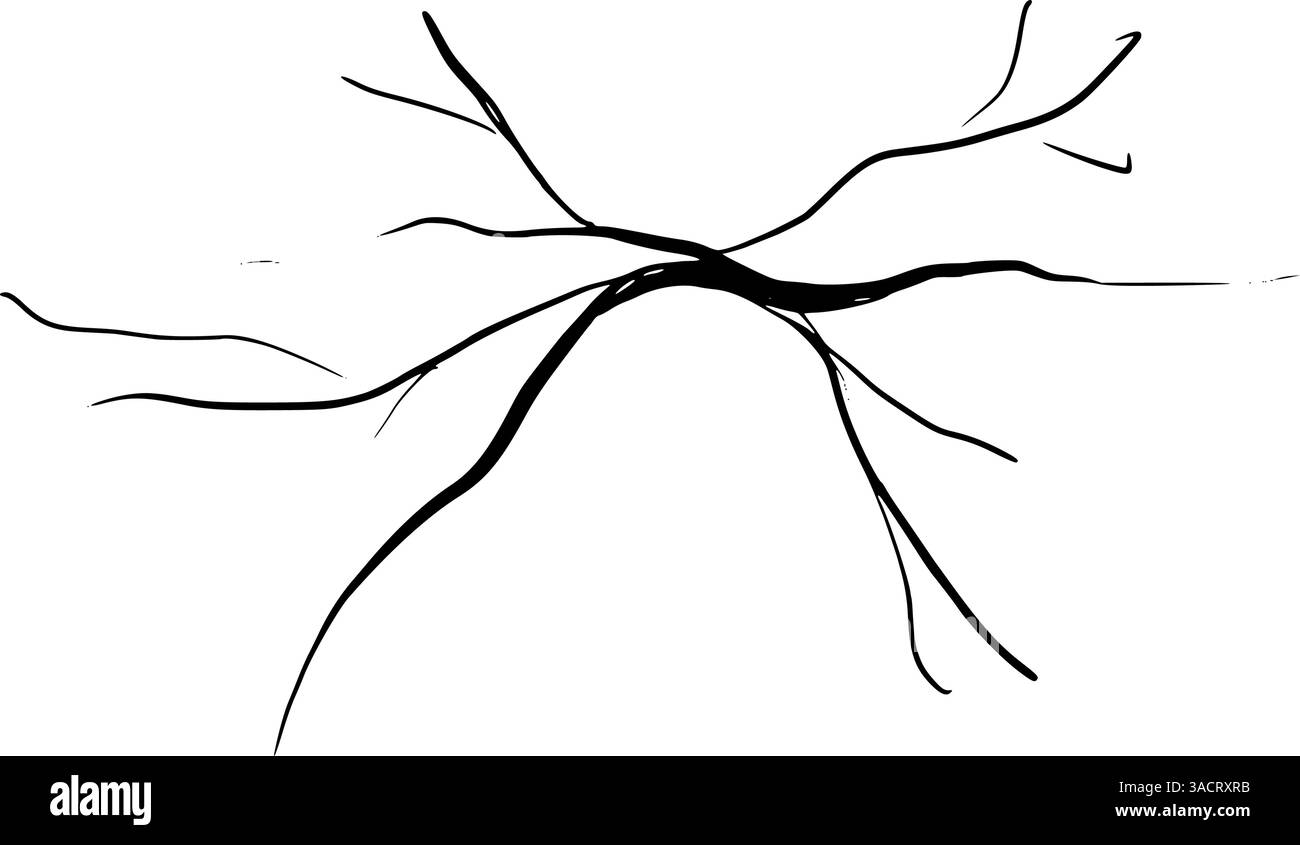 Danni sismici con pareti spaccate, struttura di cemento rotta. Distruzione strutturale causata da attività sismiche, pericolosa frattura di edifici. Ve piatta Illustrazione Vettoriale