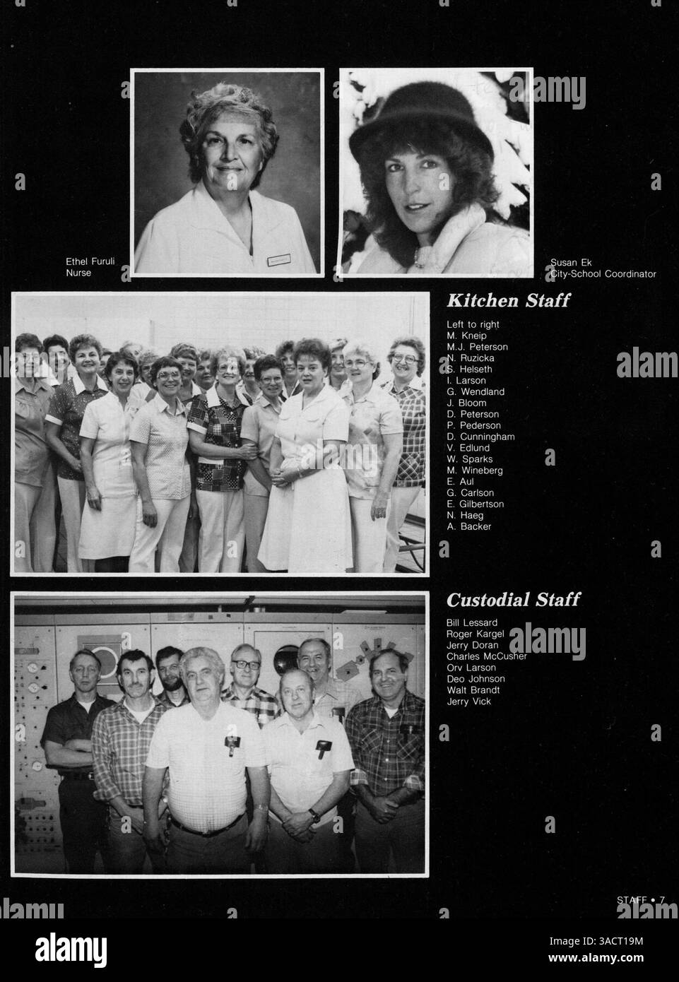 Questo annuario di Olson Jr. High serve come record storico di studenti, insegnanti e attività scolastiche per l'anno accademico 1985-1986. Foto Stock