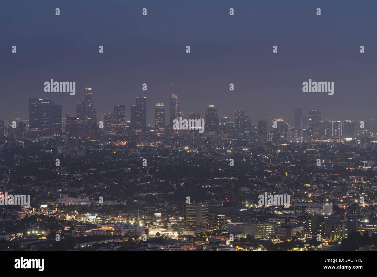 Vista su Los Angeles, Dawn, USA, California Foto Stock