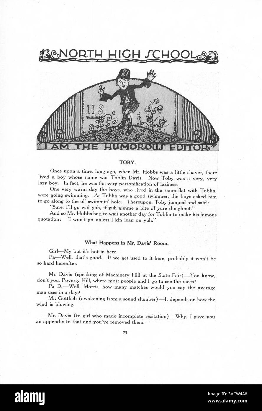 Questa edizione del 1916 dell'annuario Polaris della North High School documenta eventi chiave, partecipazione degli studenti e coinvolgimento degli insegnanti durante l'anno scolastico 1915-1916, con particolare attenzione alla storia e ai risultati degli afroamericani. Foto Stock