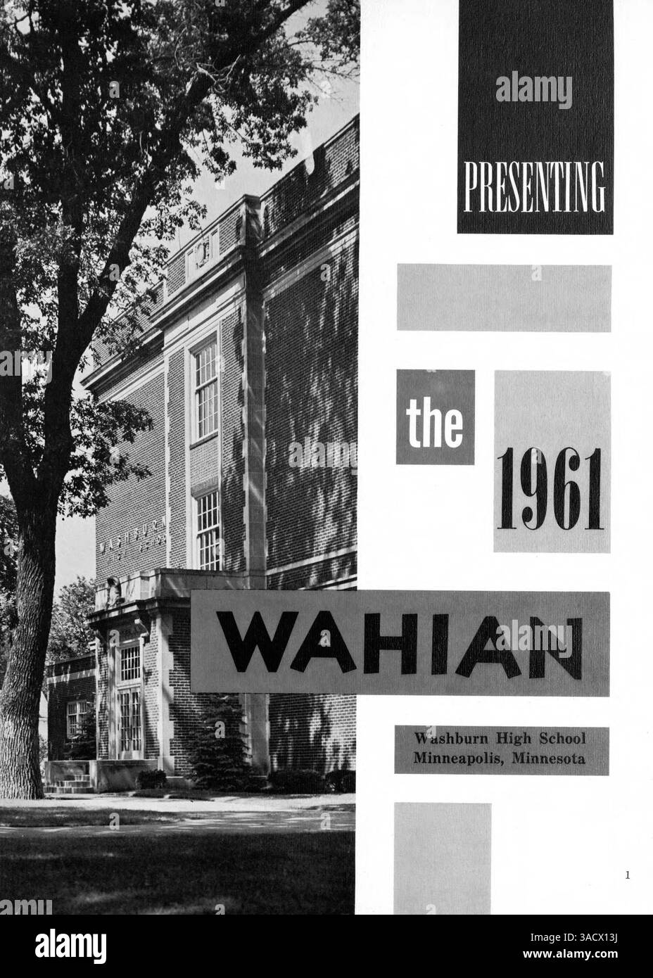 Il Washburn Yearbook del 1961 fornisce una visione completa della partecipazione di studenti e docenti a club, atletica ed eventi, con un'attenzione particolare alla storia e alla cultura afroamericana all'interno dell'ambiente scolastico. Foto Stock
