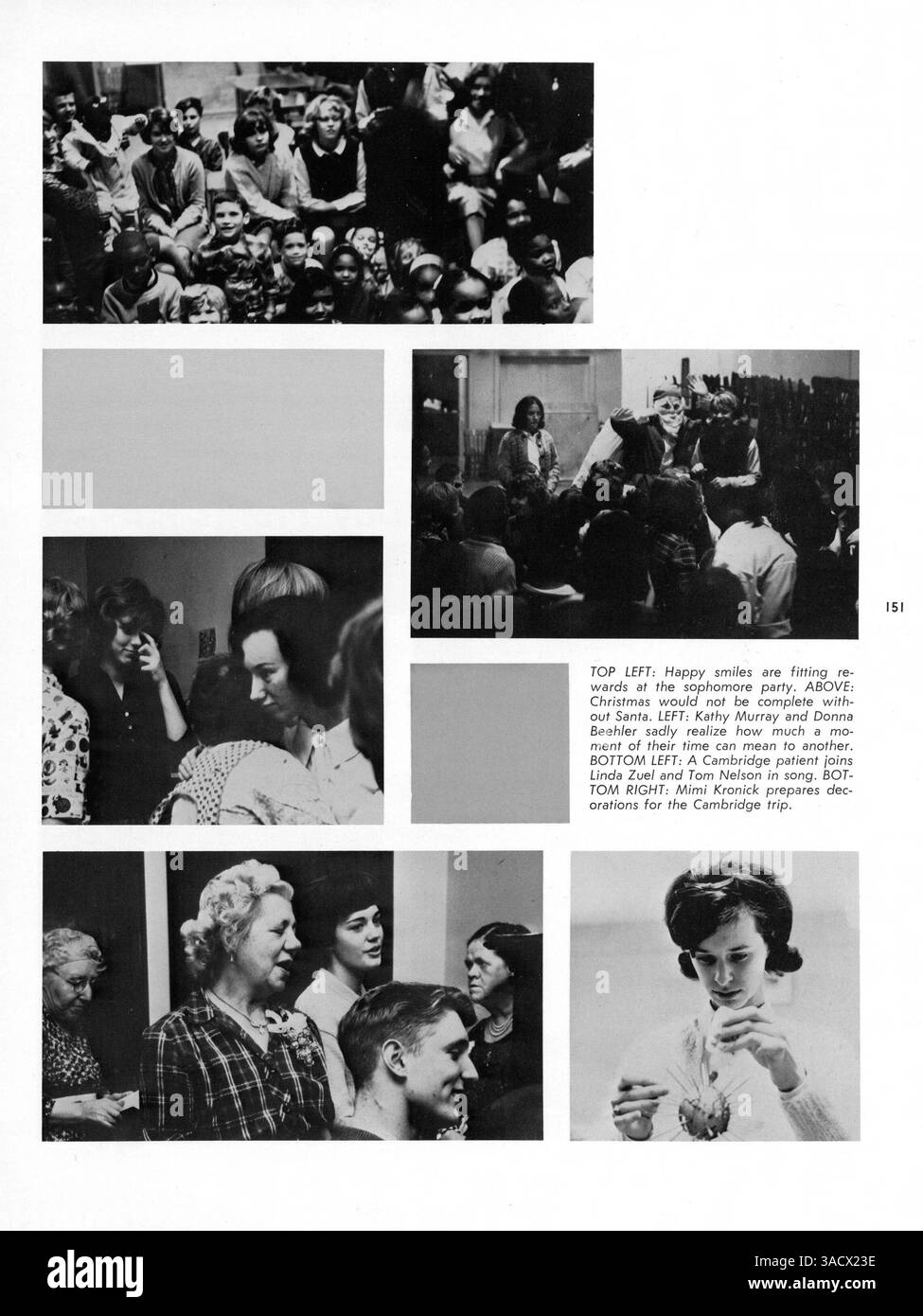 Questo liceo annuale documenta gli studenti, gli insegnanti, i club, l'atletica leggera e altri eventi dell'anno scolastico 1963-1964. Foto Stock