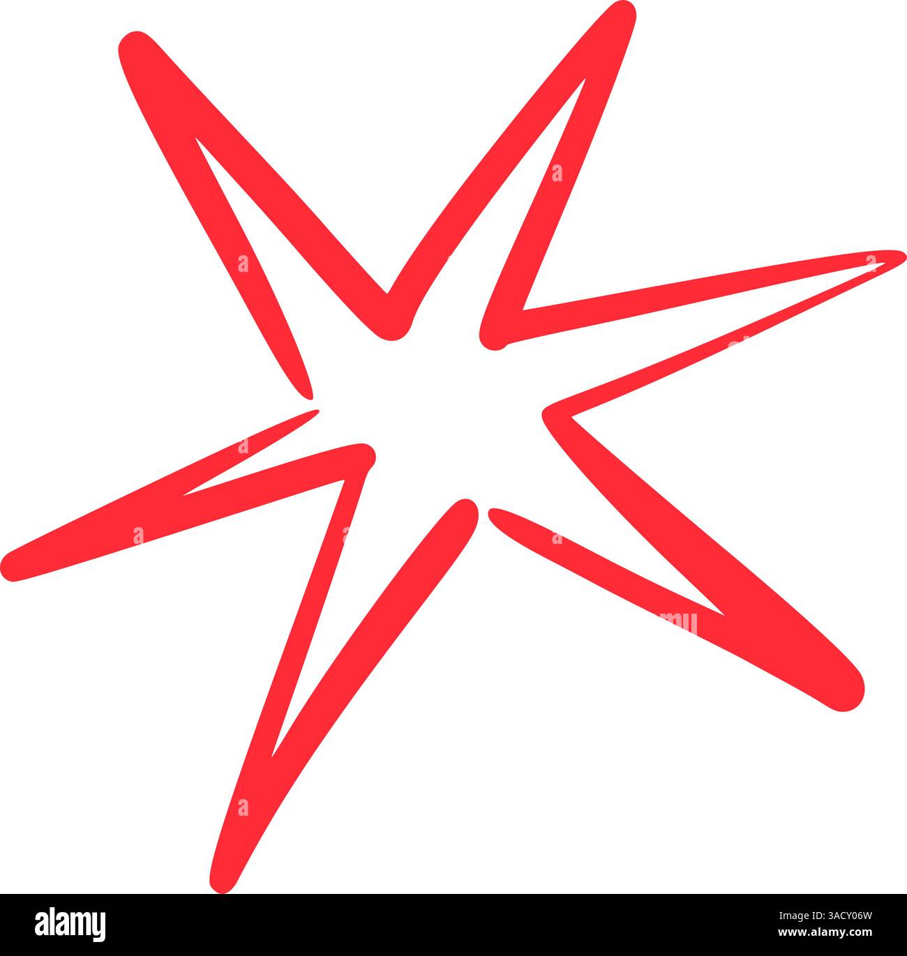Forme astratte disegnate a mano con carine stelle dei cartoni animati e divertenti scarabocchi. Collage di doodle geometrico colorato. Illustrazione vettoriale piatta isolata Illustrazione Vettoriale